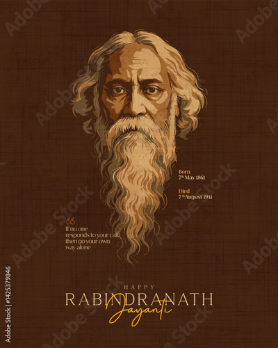 Rabindranath Tagore - Artistic Tribute on Rabindra Jayanti