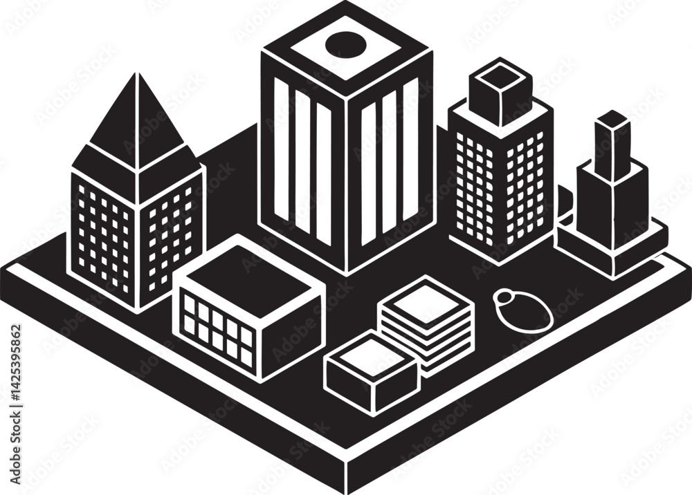 Fototapeta premium Isometric Finance Business Icons Set