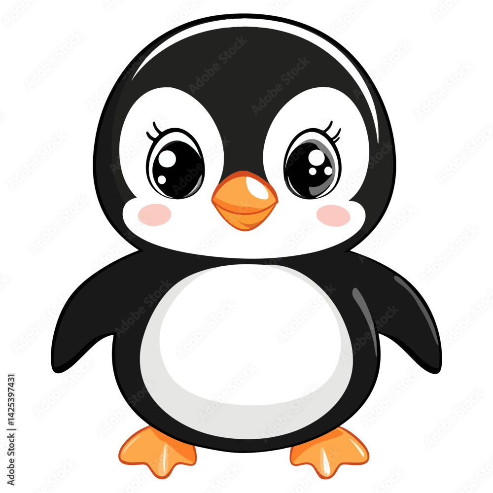 Obraz premium penguin, animal, vector, transparent background