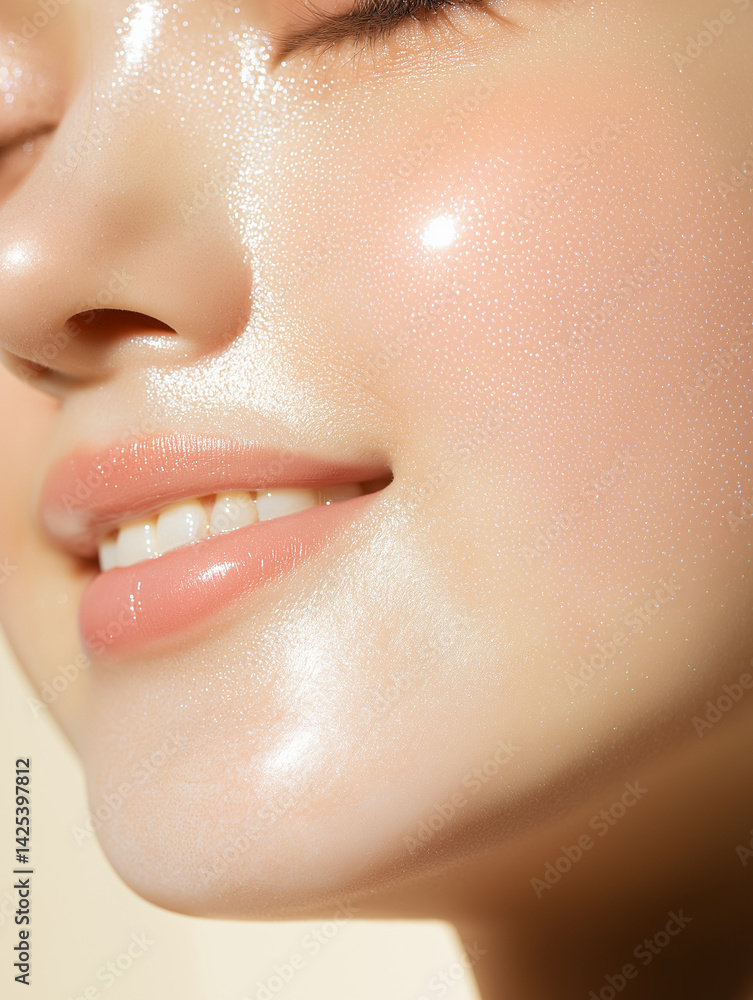close up portrait of young woman with perfect healthy skin close up portrait of young woman with perfect healthy skin