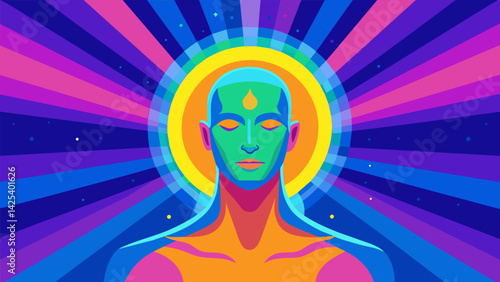 The clients aura was a kaleidoscope of bright vibrant hues representing their newfound sense of inner peace and healing after embarking on their.