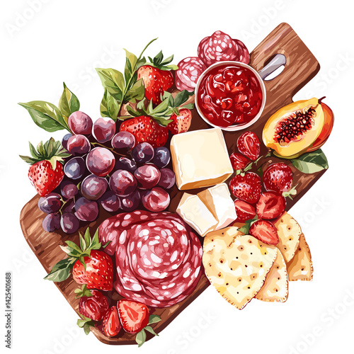 Charcuterie and Fruit Fusion Board with Salami Roses