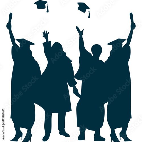 Student Graduation Silhouette
