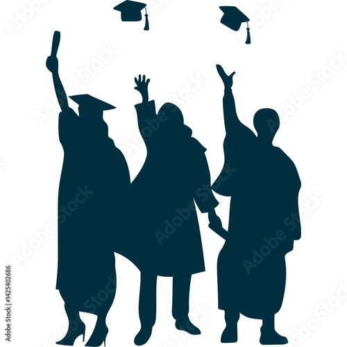 Student Graduation Silhouette