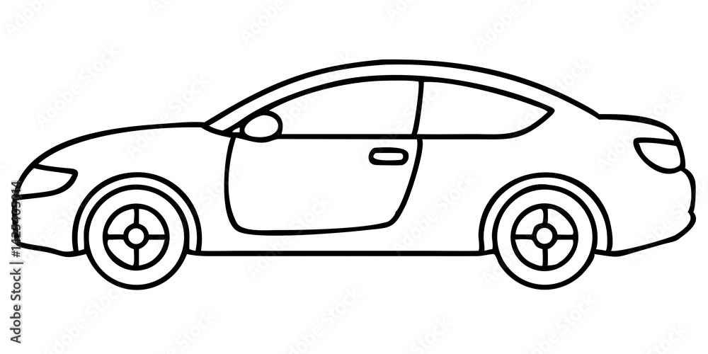 Obraz premium Car Illustration for Vehicle Art, Automotive Graphics, Modern Transportation Design