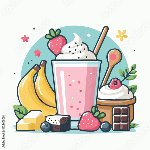 yogurt, fruit, smoothie, fresh, diet, healthy, food, dessert, summer, breakfast, sweet, milk, delicious, milkshake, glass, organic, drink, shake, strawberry, background, cocktail, beverage, berry, dai
