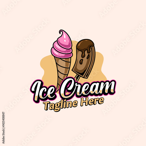 Logo for ice cream making business