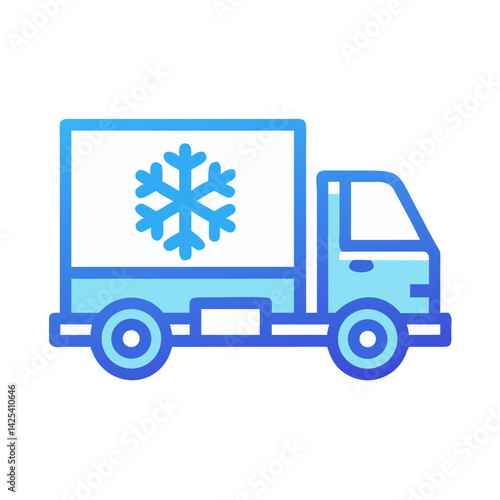 Refrigerated Truck Illustration for Cold Chain Logistics