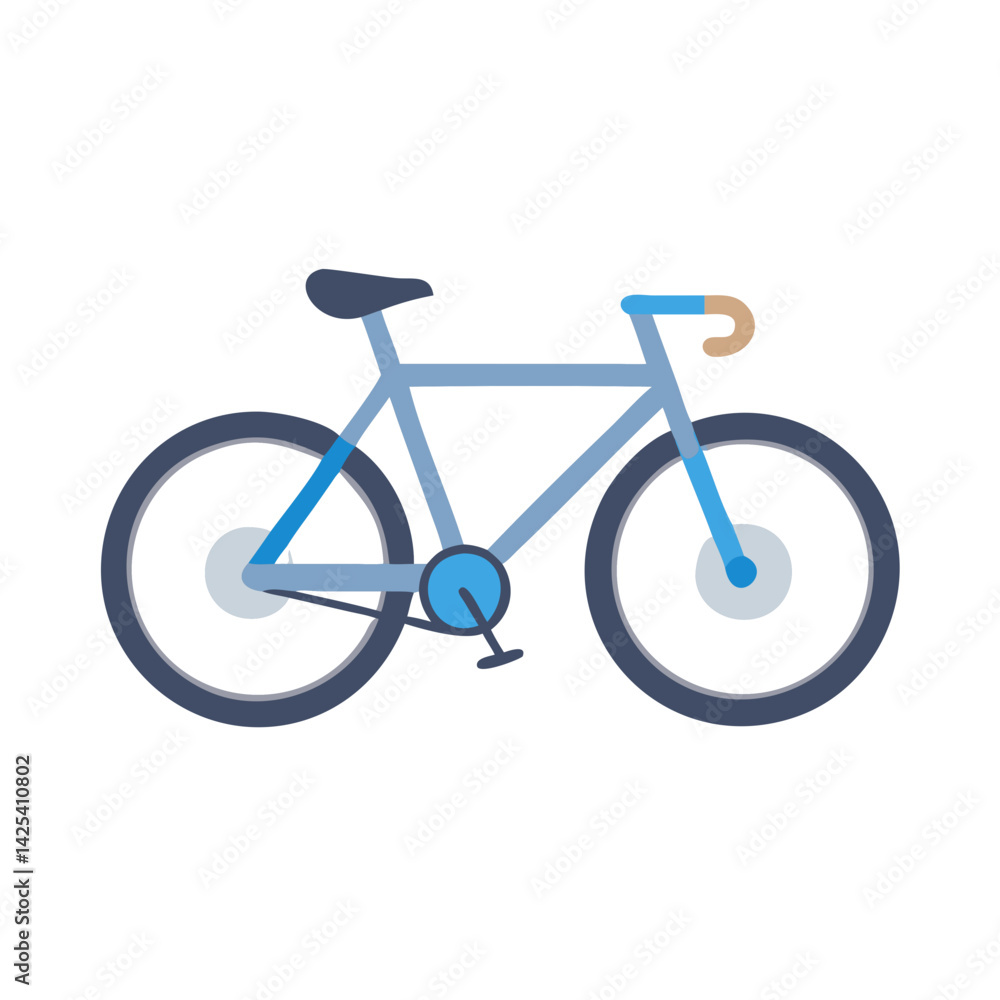Stylized blue bicycle illustration on black background, simple design Stylized blue bicycle illustration on black background, simple design