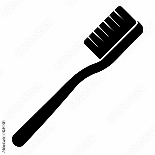 Tooth brush icon black vector on white background.