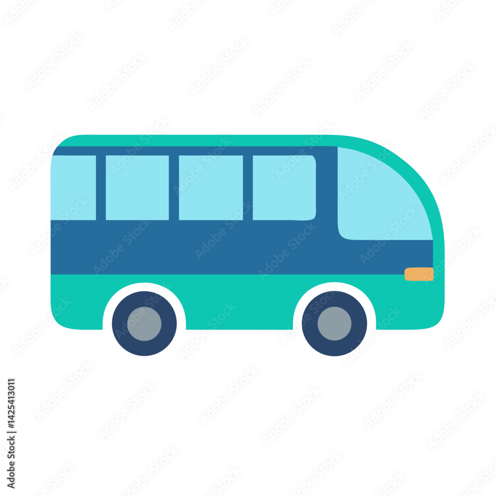 Cartoon bus icon for transportation illustration or design Cartoon bus icon for transportation illustration or design