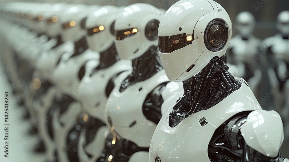 Fototapeta premium Futuristic Robot Army