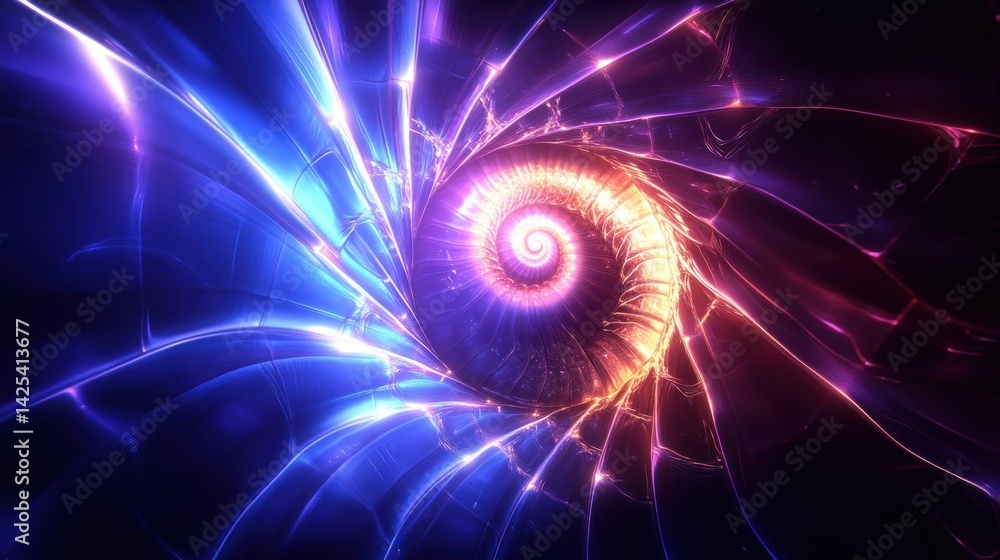 Abstract Spiral Energy Vortex Background Abstract Spiral Energy Vortex Background