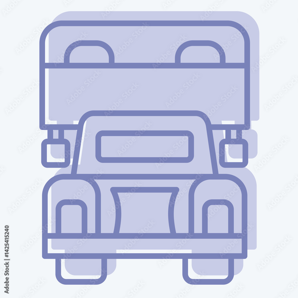 Icon Delivery Truck. related to Vehicle symbol. two tone style. editable Icon Delivery Truck. related to Vehicle symbol. two tone style. editable
