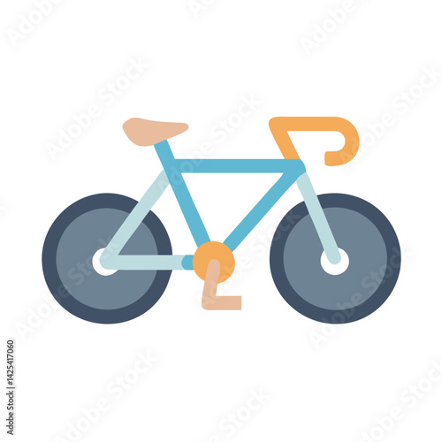 Retro Style Bicycle Vector Illustration on Black Background