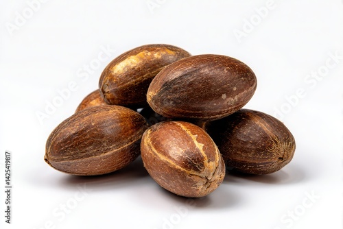 Wallpaper Mural A group of raw unrefined shea nuts isolated on a clean white background perfect for natural skincare and cosmetic ingredient visuals Torontodigital.ca