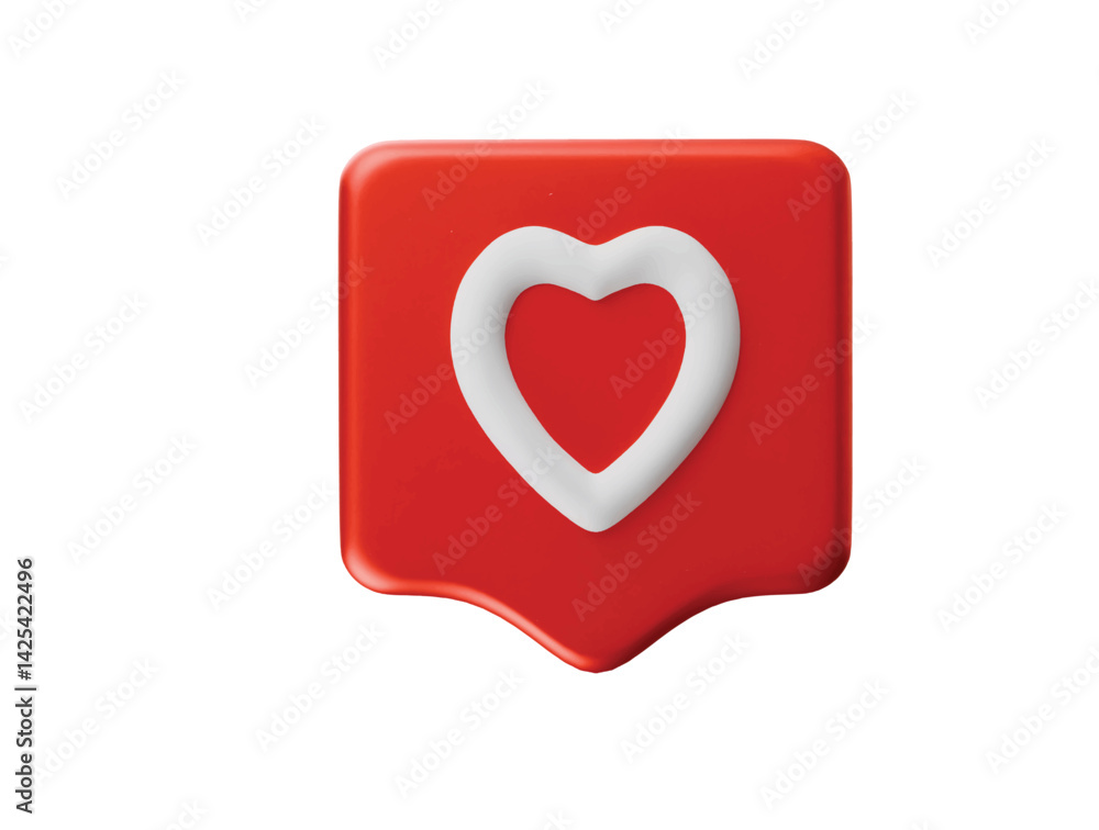 love icon 3d illustration render love icon 3d illustration render