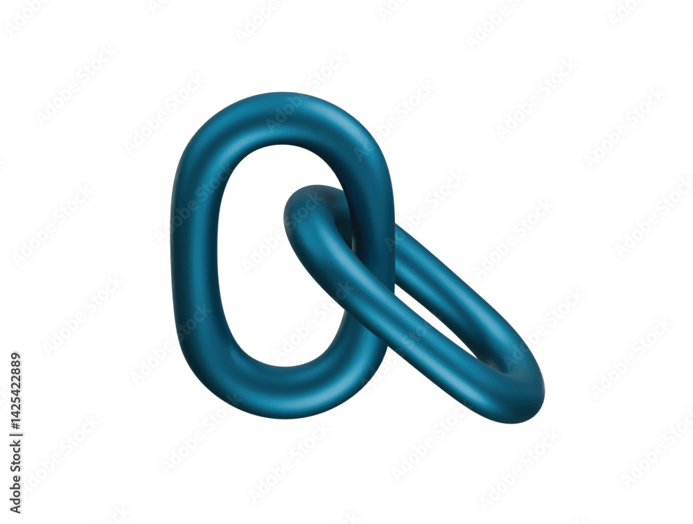 chain icon 3d illustration render chain icon 3d illustration render