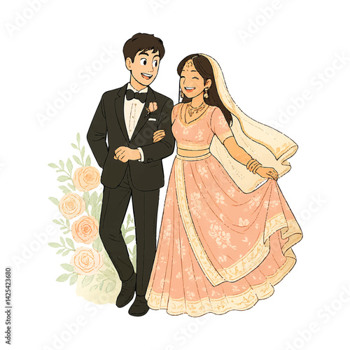 Wedding Couple Illustration