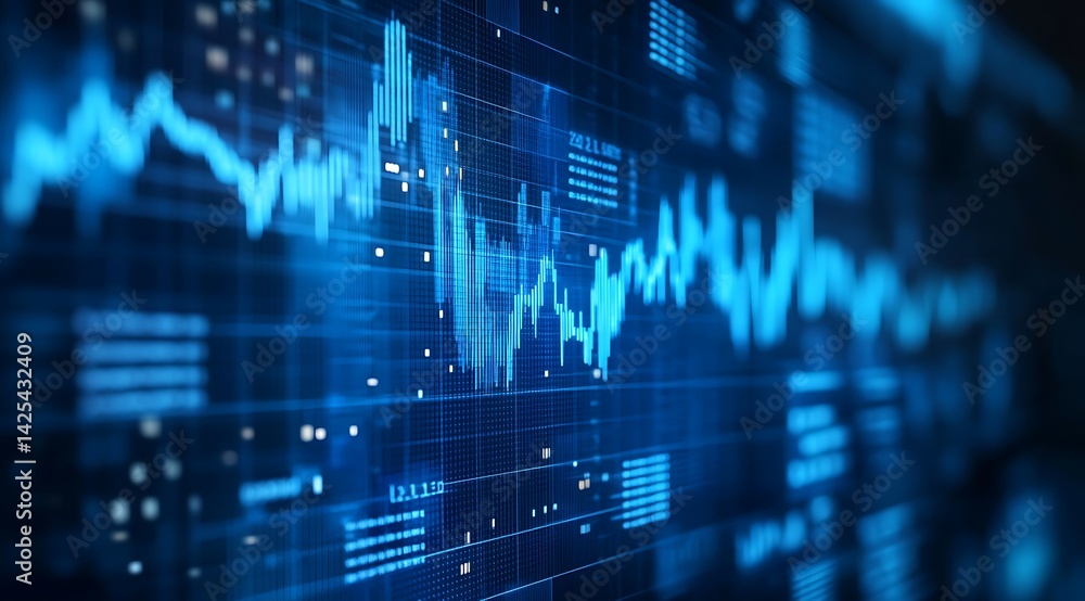 Financial data on a digital display Financial data on a digital display