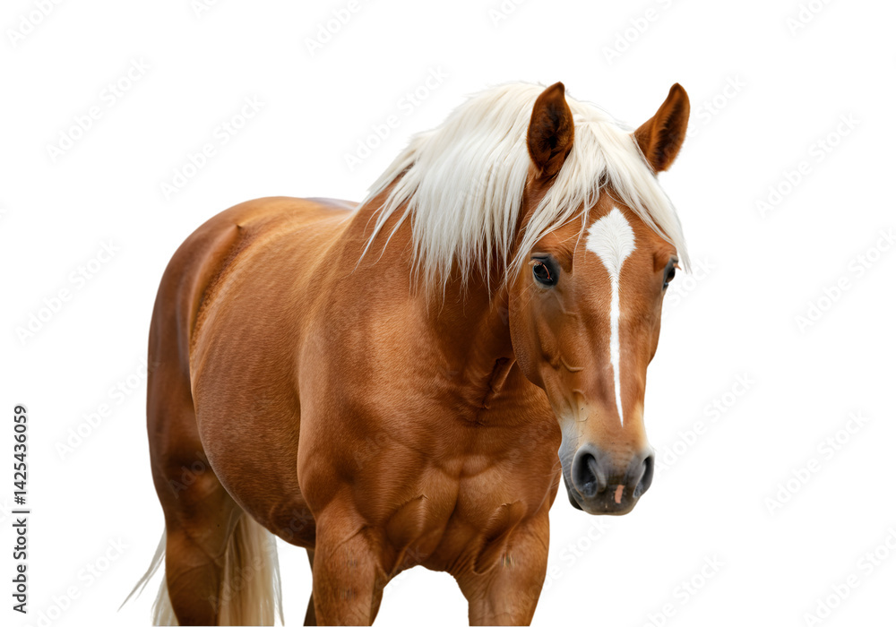 Fototapeta premium Stunning Haflinger Horse Image: High-Resolution Photo transparent background