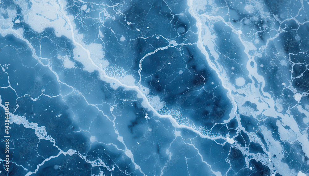 Fototapeta premium Abstract blue water texture with intricate patterns and details.