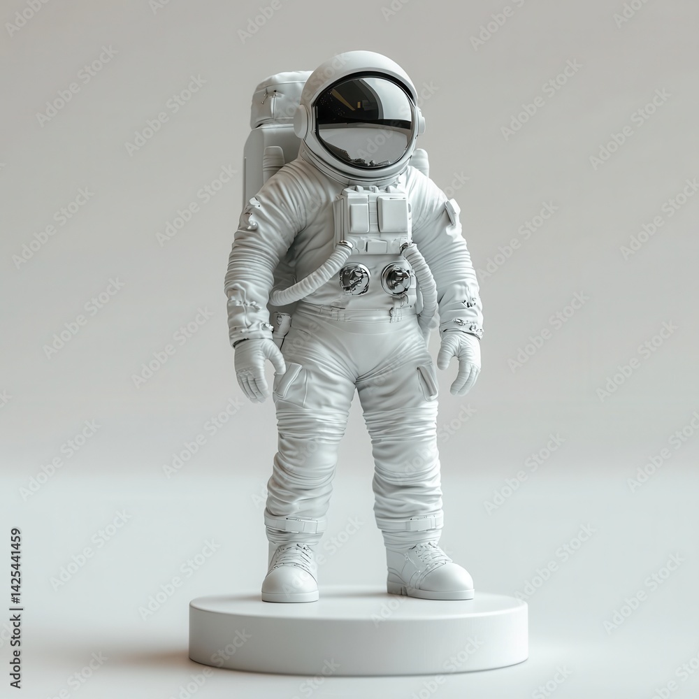 National Space Day Astronaut figurine displayed on a pedestal, emphasizing space exploration and adventure.