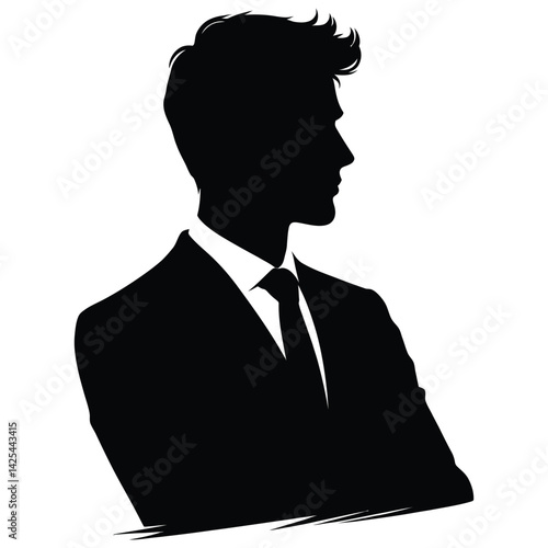 silhouette of a businessman