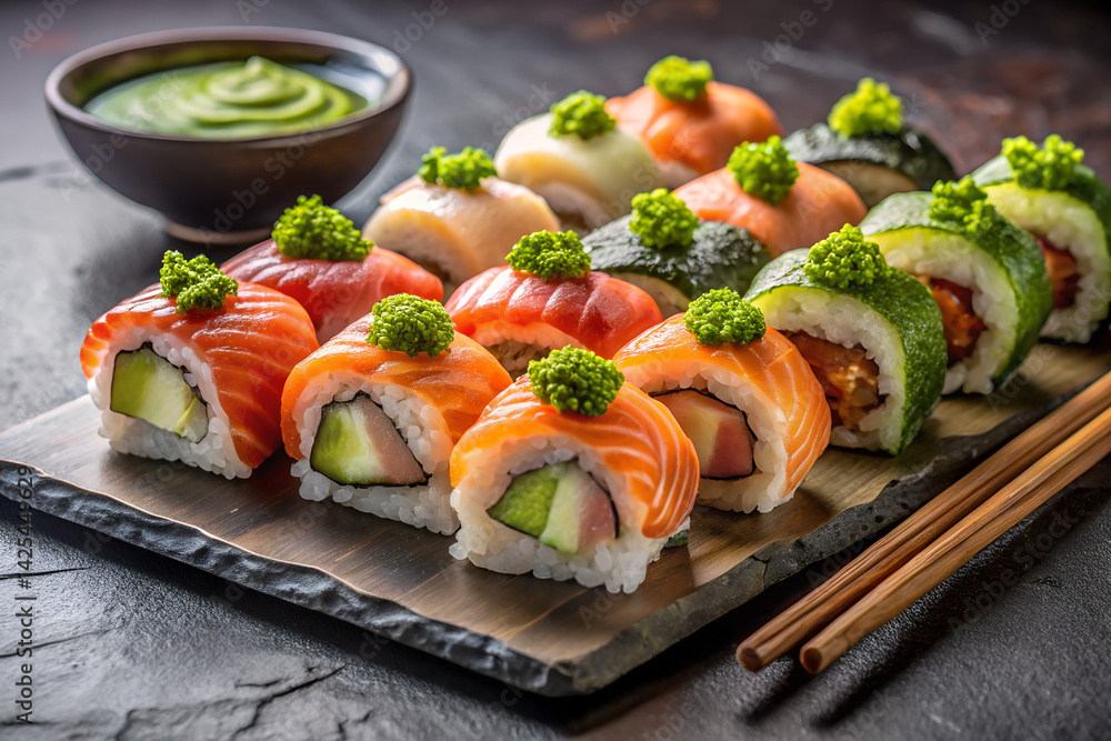 sushi on a plate sushi on a plate