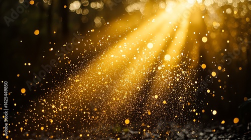 Golden Ray of Light in a Dark Forest