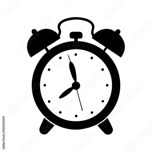 alarm clock icon, alarm clock silhouette vector illustration-simple silhouette illustration of alarm clock,alarm clock vector