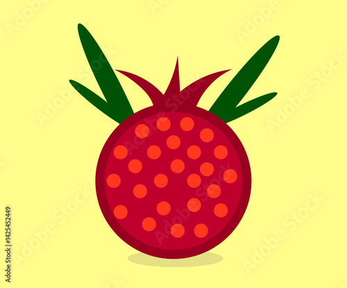 garnet on a yellow background,