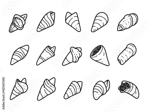 Authentic Italian Cannoli Pastry Served on a Wooden Table