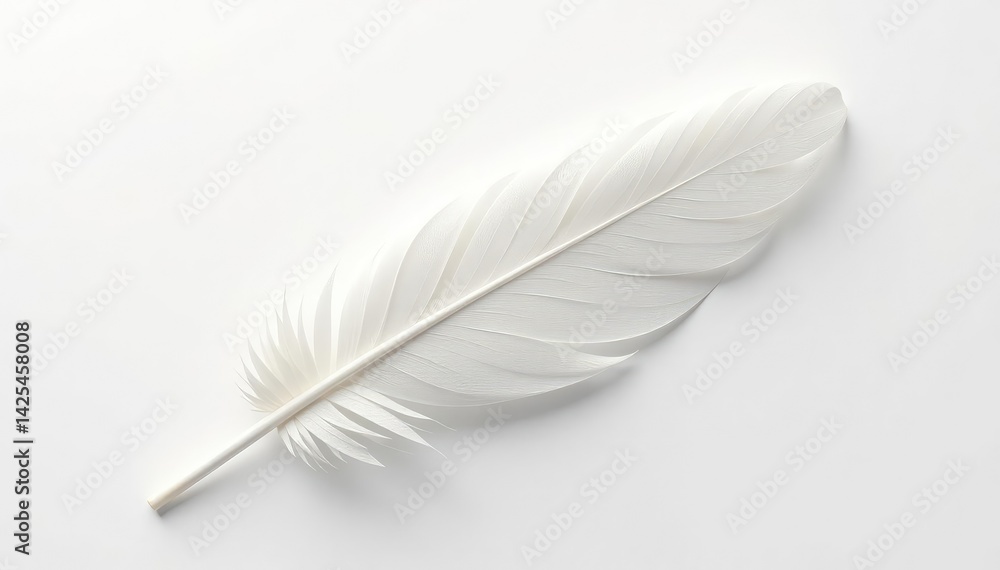 Crisp white feathers on seamless white background , texture, background Crisp white feathers on seamless white background , texture, background