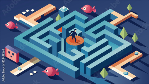 A treacherous maze filled with hidden agendas and skillfully crafted lies making it difficult for even the most vigilant to navigate..