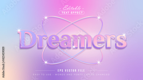 Luxurious dreamer text, editable text effect.