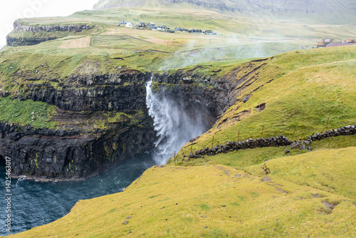 Múlafossur Waterfall, Faroese landmarks, Vagar Island