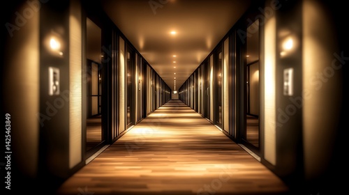 Hotel Corridor, Evening Ambiance