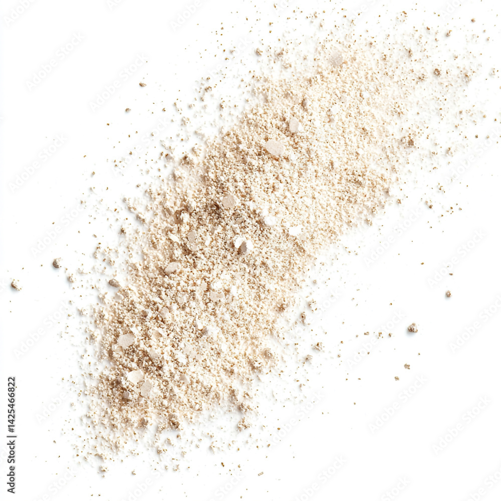 Soft champagne highlighter dust, isolated on white background Soft champagne highlighter dust, isolated on white background