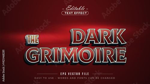 Dark grimoire editable text effect.