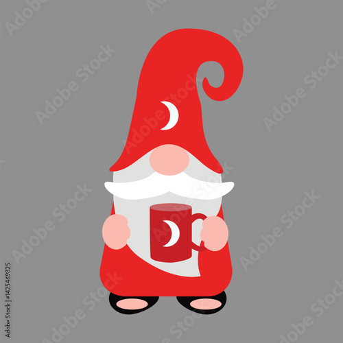 isolated doctor gnome, cartoon character