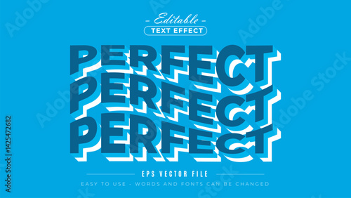 Perfect text style, editable text effect.