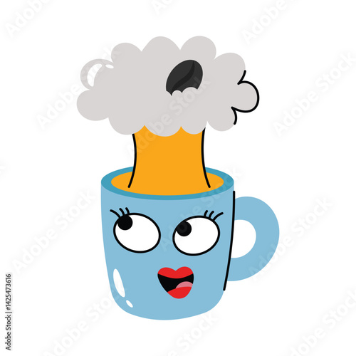 Coffee vector Sticker. Eps 10 file