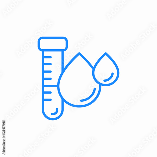 water sample tube icon sign vector