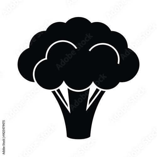 Broccoli Silhouette Vector Illustration
