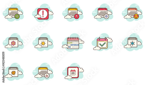 Set of Calendars icons	