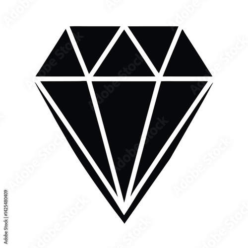 Diamond Silhouette Vector Illustration