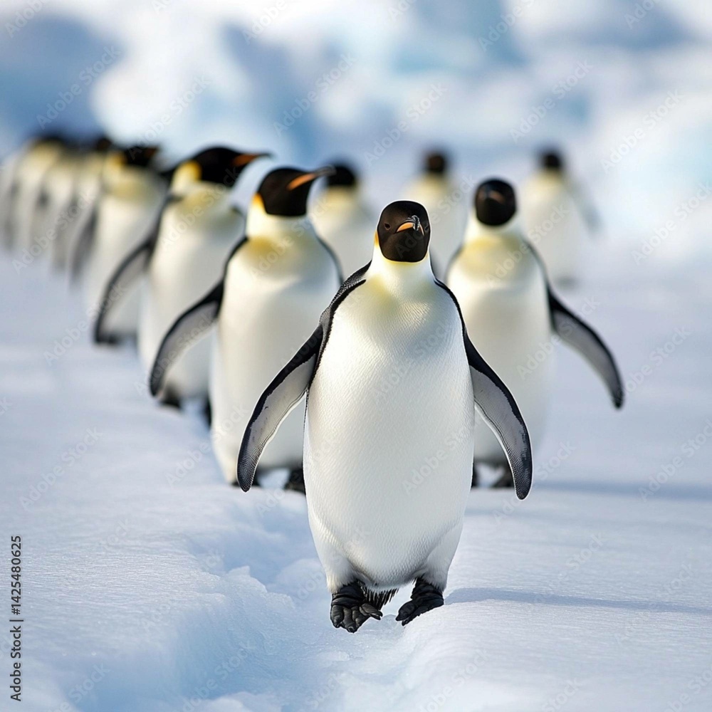 Obraz premium king penguin colony