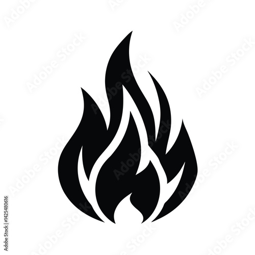 Fire Silhouette Vector Illustration