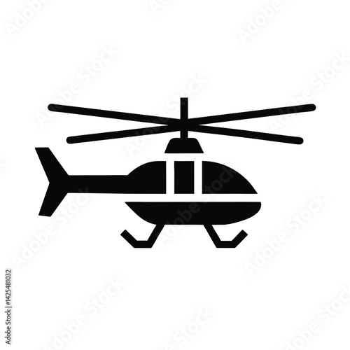 Helicopter Silhouette Vector Illustration